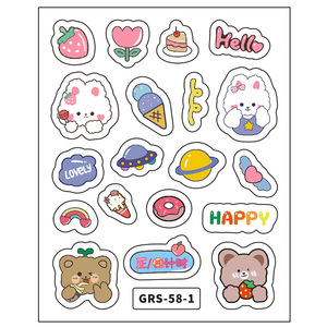 Pegatinas de Dibujos Animados GSR-58-4, Papel Artesanal Resistente, Juguetes para Niños - Product Image 3