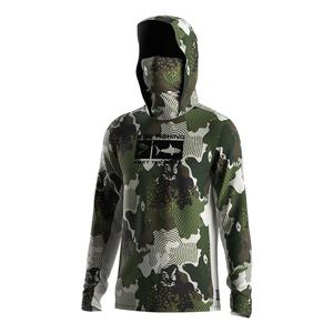 Camiseta de Pesca con Capucha y Protección Facial, de Secado Rápido, con Botones y Manga Larga, Anti-UV, Sublimada - Product Image 1