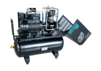 Compresseur à vis portable à économie d'énergie, fréquence 4 kW 5,5 CV, faible bruit, faible vibration, réservoir de 100 L, moteur refroidi par air