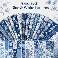 Lot de 42 bandes de tissu Jelly Roll bleues à motifs floraux, prédécoupées, 2,5 x 20 pouces, pour patchwork, patchwork de tissus, patchwork de motifs, bordures, coussins, sacs et travaux d'aiguille