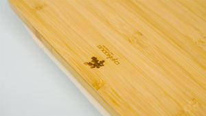 Panier de rangement Chanodug en carton et bambou, recouvert de toile, pour extérieur, grain de bois kaki, modèle FX-7205 - Product Image 3