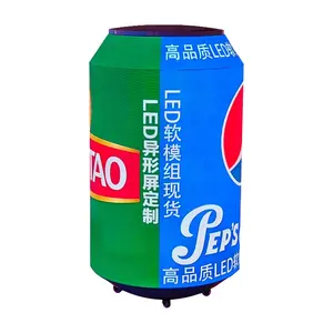Interno P1.8 P2 Cola può su misura colonna morbida curvo schermo a parete cilindrico Display a Led