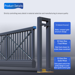 <span class=keywords><strong>Portail</strong></span> <span class=keywords><strong>coulissant</strong></span> automatique à cantilever Qigong, <span class=keywords><strong>portail</strong></span> <span class=keywords><strong>de</strong></span> garage thermolaqué, <span class=keywords><strong>portail</strong></span> industriel en alliage d'aluminium pour usine - Product Image 4