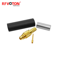 Suministro de fábrica Enchufe macho MMcx para Rg316 Rg174 Lmr100 Cable Conector recto Adaptadores coaxiales Rf (RF) Coax MMcx ROHS
