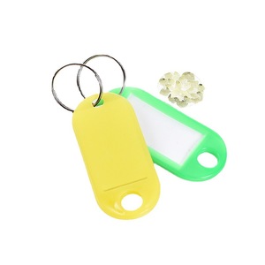 Porte-clés en plastique coloré X251, rectangulaire, inscriptible, dispositif anti-perte - Product Image 5