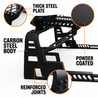 Barre de protection sportive universelle CarLuxe en acier noir réglable pour GWM Poer Mazda BT50 Ford Ranger Isuzu Dmax 4x4 PickupTruck