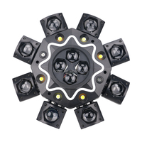 Projecteur de scène à LED RGBW 12x10W avec laser RGB et stroboscope, motif nid d'abeille à huit bras et yeux d'abeille, très populaire