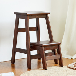 Nalanduohao Solid Wood Folding Stool High Chair Dual Purpose Shoe Changing <b>Step</b> Stool Modern Design Home Use - Product Image 2
