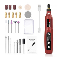 Mini amoladora eléctrica inalámbrica de grado DIY, juego de herramientas, amoladora angular alimentada por batería con Kit de accesorios, Mini grabadores eléctricos