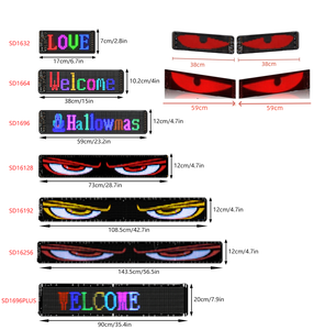 Letrero LED de Matriz con Pantalla de Mensajes Desplazables, Control por Aplicación Bluetooth, Letrero LED RGB Flexible para Interiores, Ideal para Autobuses - Product Image 1