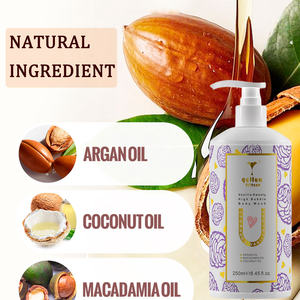 Gel de Baño Corporal de Coco Nutritivo, Sin Sulfatos, de Alta Espuma, de Marca Blanca Personalizada del Fabricante, 250 ml/500 ml, para Todo Tipo de Piel - Product Image 2