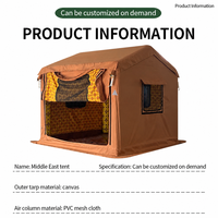 Tente gonflable familiale pour le camping, grande capacité, tissu Oxford, installation automatique, portable