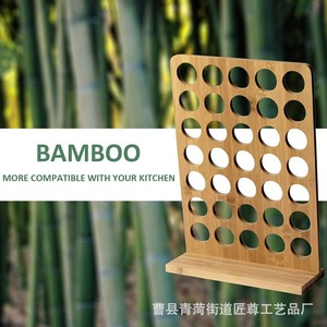 Estante de exhibición para cápsulas de café de bambú, soporte de almacenamiento de madera para uso en la cocina, diseño moderno y sencillo Jz 522 - Product Image 4