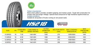 ยางฐานกว้างแบบเรเดียลทำจากเหล็ก12.00R20 20PR สภาพใหม่สำหรับรถขนส่งหนักรถบรรทุกรถโดยสารรถโค้ช - Product Image 5