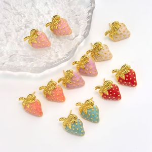 <span class=keywords><strong>Orecchini</strong></span> a Perno Mini Fragola in Acciaio Inossidabile all'Ingrosso per Donna, Gioielli Rossi Dolci e Minimalisti alla Moda per Regalo di Compleanno - Product Image 1