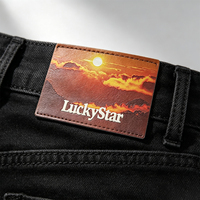 Parche de Cuero PU Personalizado con Logotipo en Relieve 3D para Ropa, Bolsos y Accesorios, Cosido, Venta al Por Mayor, OEM