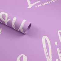 Papier d'emballage personnalisé imprimé « Je t'aime » pour bouquets de fleurs, feuilles de papier pour emballages cadeaux DIY, papier pour fleuristes