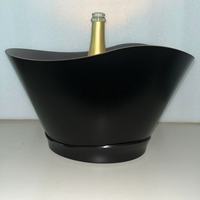 Seau à glace LED rechargeable avec logo, refroidisseur à champagne en acrylique, présentoir à bouteilles pour service VIP en boîte de nuit et bar