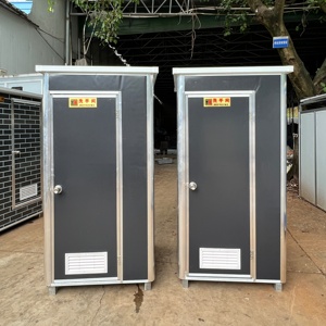 Toilettes portables <span class=keywords><strong>avec</strong></span> <span class=keywords><strong>réservoir</strong></span>, structure en acier, panneaux en acier coloré, toilettes mobiles, extérieur, hors réseau, pour chantier, zone isolée - Product Image 6