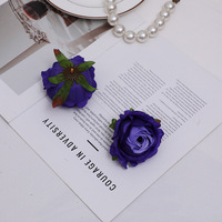 Fleurs artificielles florales soyeuses pour gâteau, salle de mariage, décoration douce, boîte cadeau