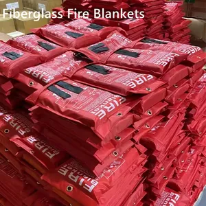 Fire Fighting Emergency Rescue Car Hotel School Home kitchen PVC Coated Fire Extinguisher Fiberglass Emergency Fire Blanket