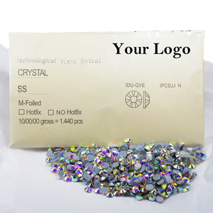 All'ingrosso di alta qualità 6mm strass di vetro FlatBack SS16/SS20/SS30 Hot Fix per abiti da sposa accessori strass sciolti" - Product Image 5