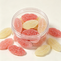 Halal Fruit Flavor Lip Shaped Gummy Candy Sugar Coated Soft Jelly Candy Individually Wrapped Wholesale Factory OEM Supply