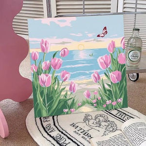 XIXI Kit de Peinture par Numéros Mini Paysage Fait Main pour Enfants, Décoration Murale Maison, Toile DIY avec Cadre – Meilleures Ventes - Product Image 4