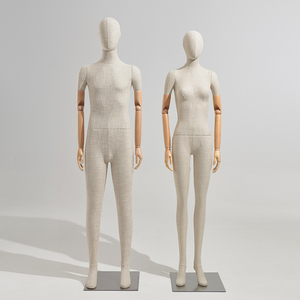 Modelli manichini di moda donna abito maschile forma tutto il corpo manichini con braccia in legno per la visualizzazione dei vestiti - Product Image 4
