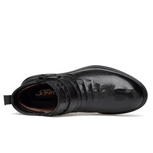Botas Chelsea de Cuero para Hombre, Estilo Inglés, con Grabado, de Piel Vacuna, para Vestimenta Formal de Negocios - Product Image 3