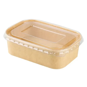 Ciotola di carta personalizzata <span class=keywords><strong>per</strong></span> insalata quadrata <span class=keywords><strong>usa</strong></span> <span class=keywords><strong>e</strong></span> <span class=keywords><strong>getta</strong></span> ciotola di carta Kraft addensata 24 Oz ciotola di carta Kraft <span class=keywords><strong>per</strong></span> campeggio Bento insalata di frutta - Product Image 5