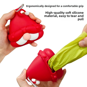 Dispensador de Bolsas para Excrementos de Silicona de Alta Calidad, Bonito y Portátil, con Almacenamiento Conveniente y Fácil Acceso para Perros y Gatos - Product Image 4
