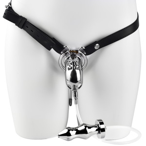 स्कार्लेकसिन C-62 पुरुष शुद्धता उपकरणों को सिलिकॉन कैथीटर और गुदा प्लग बीडीएसएम सेक्स खिलौना के साथ - Product Image 2