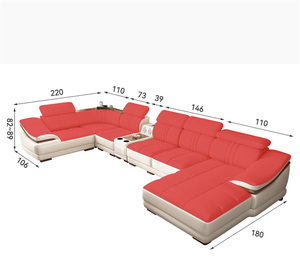 Sofá de cuero multifuncional personalizado moderno, muebles de sala de estar, juego de <span class=keywords><strong>sofás</strong></span> - Product Image 2