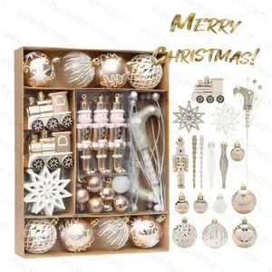 Beste Weihnachten Corporate Geschenk Weihnachts baum Glitter Dekor Ornamente Geschenkset mit verschiedenen Vintage traditionellen Weihnachten Dekor Objekte