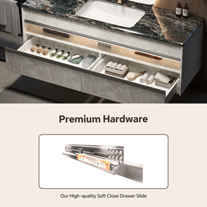 Classic Minimalist Style <strong>Bathroom</strong> <strong>Vanity</strong> with Single Sink, Smart Mirror for Minimalist <strong>Bathrooms</strong> - Product Image 6