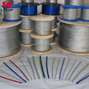 ผู้ผลิตมืออาชีพ <span class=keywords><strong>สาย</strong></span>เคเบิลเหล็กชุบสังกะสีเคลือบพลาสติก หรือ<span class=keywords><strong>สาย</strong></span>เคเบิลเหล็กกล้าไร้สนิม 1x7 - Product Image 6