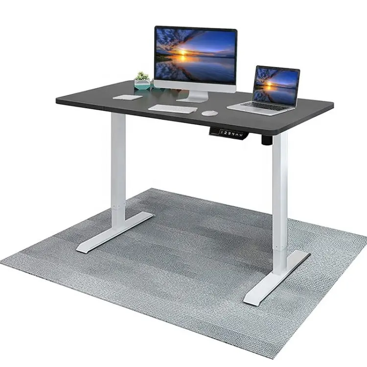 Table d'ordinateur de bureau moderne et ergonomique de haute qualité, bureau à moteur unique, bureau sur pied électrique réglable en hauteur