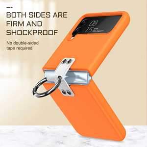 Para <span class=keywords><strong>Samsung</strong></span> Galaxy Z Flip <span class=keywords><strong>4</strong></span> Ring Case Z Flip 3 Anti-caída TPU PC a prueba de golpes Proteger la cubierta del teléfono móvil Carcasa - Product Image 3