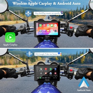 Carpuride W702 Moto 7 pouces Écran tactile étanche GPS Navigation CarPlay/Android Auto Support de guidon Carte mondiale <span class=keywords><strong>Siri</strong></span> - Product Image 6