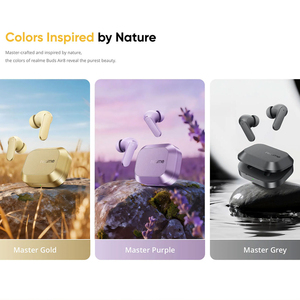 หูฟังไร้สาย Realme TWS สีทอง แบบใส่ในหู 5.3 ANC ควบคุมด้วยระบบสัมผัส เสียงคุณภาพสูง พร้อมไฟ LED แสดงสถานะ - Product Image 3