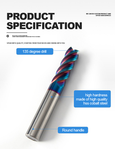 Wholesale High Speed Steel <strong>Carbide</strong> <strong>End</strong> <strong>Mill</strong> Cutters 4 Flutes Square <strong>End</strong> <strong>Mill</strong> Milling Tool Wood <strong>End</strong> <strong>Mills</strong> OEM/ODM Blue Naco - Product Image 1