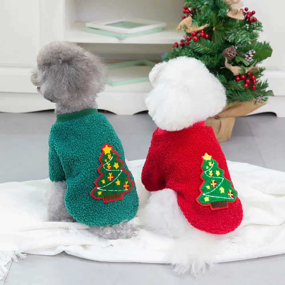 Christmas Dog Sweater Fleece Luxury Dog Sweater Jacket Hoodie Unisex Dog Jumpers For Pet Puppy
