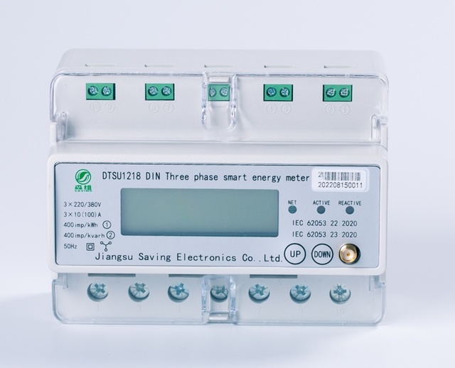 Hot Sale Three-Phase Smart Kwh Prepaid Electricity Energy Meter with Wifi and RS485 Communication 4-Wire Din Rail LCD Display