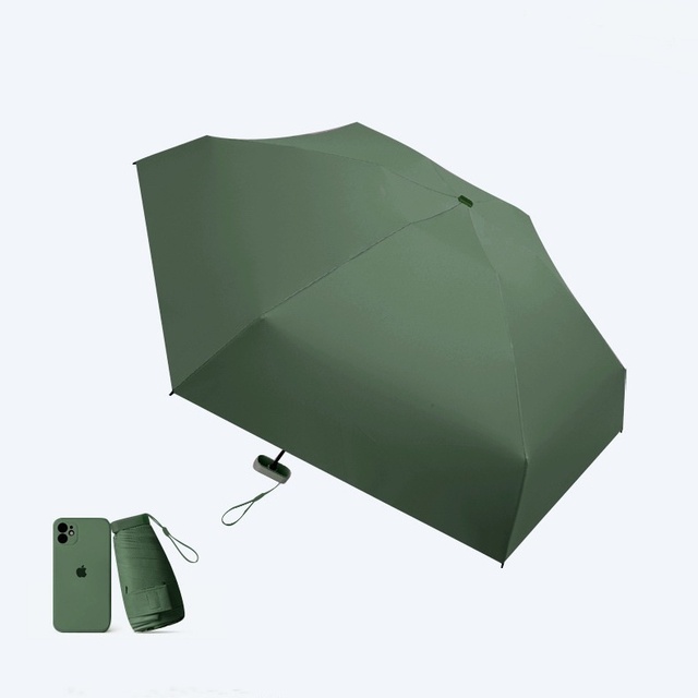 Mini 6-Folding Pocket Windproof Sun Umbrella for Women Custom Logo Printing with Elegant EVA Case Perfect Gift Manual Control