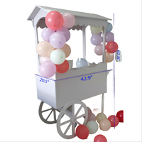 2025 Neuer Stil Maßgefertigte Blumen-Süßigkeiten-Wagen mit Rädern für Hochzeiten, Kinder, Weihnachten, Dessert-Party-Dekoration