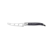 Ensemble de vaisselle durable en acier inoxydable sept pièces avec manche en bois Pakka Types complets Fins de coupe d'aliments pour mariage à domicile