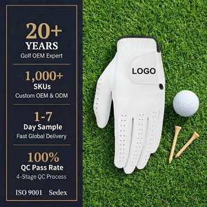 Custom Design Left Hand Golf <b>Gloves</b> Cabretta <b>Leather</b> Premium Logo Printed <b>Men</b> Women Cabretta <b>Leather</b> Golf <b>Glove</b> - Product Image 1