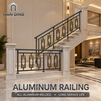 Système de balustrade en aluminium direct usine, résistant aux UV, écologique, avec cadre en U et verre sans cadre pour balcon