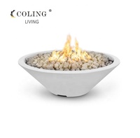 COLB003 Bol d'eau de cascade de foyer à gaz en acier inoxydable pour piscine Caractéristique de feu extérieur durable